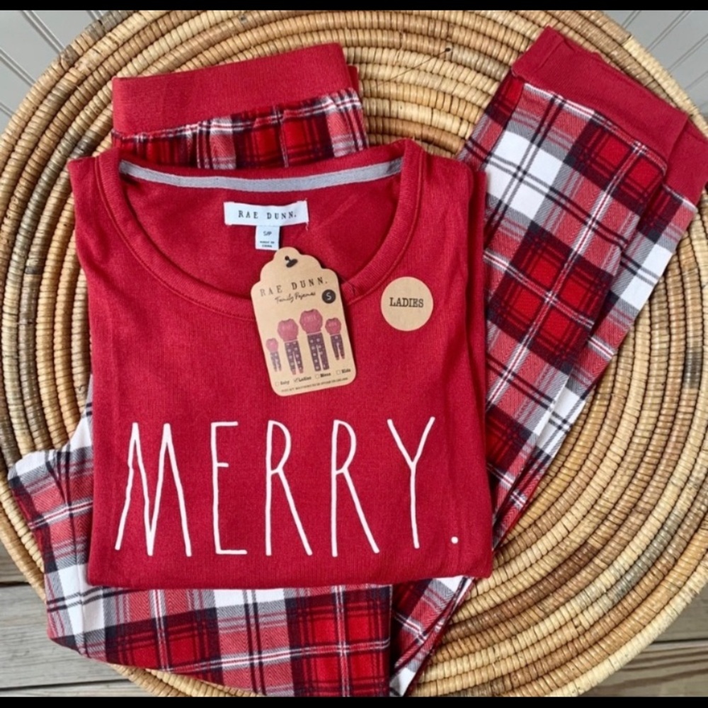 NEW! NWT - Raw Dunn -“Merry” Pajamas -size M